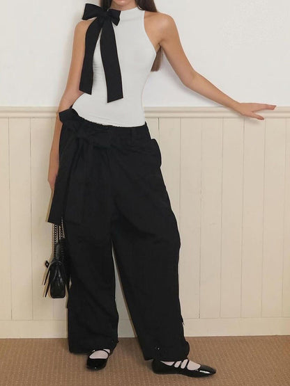 Yarı Şeffaf Fiyonklu Kolsuz Body