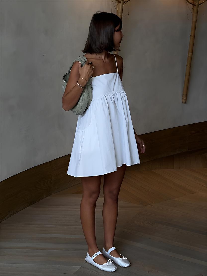 Serendipity Bağcıklı Cepli Kısa Elbise