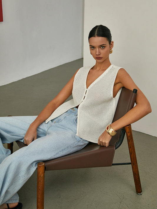 Kolsuz İçi Boş Örgü Hırka