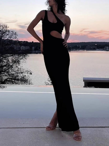 Düz Kesimli Uzun Elbise