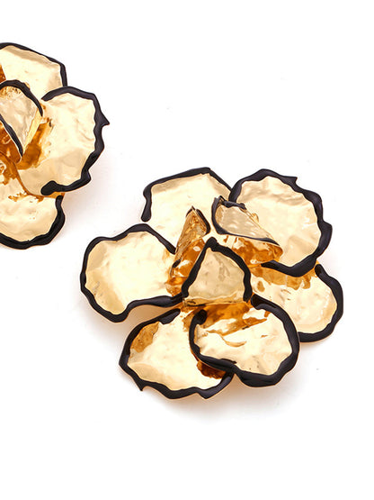 Kontrast Çiçekli Küpeler