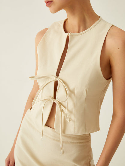 Kolsuz Ön Bağlamalı Yelek