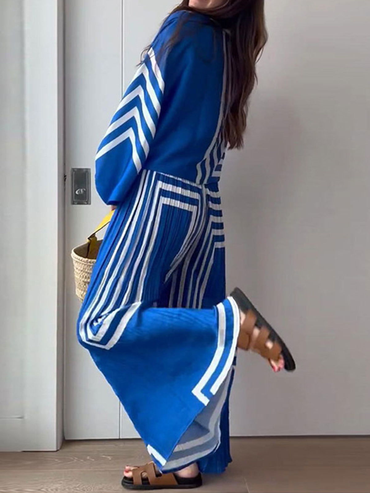 Büyük Boy Baskılı Tatil Pantolon Takımı