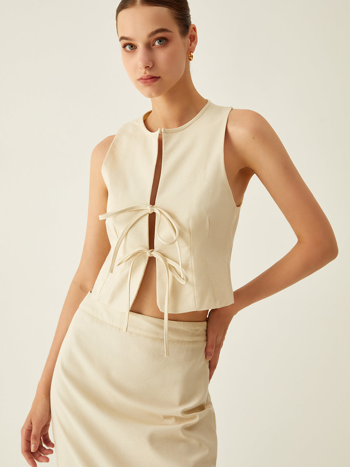 Kolsuz Ön Bağlamalı Yelek