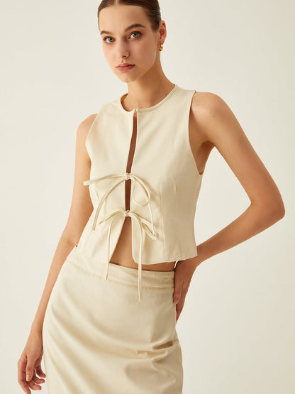 Kolsuz Ön Bağlamalı Yelek