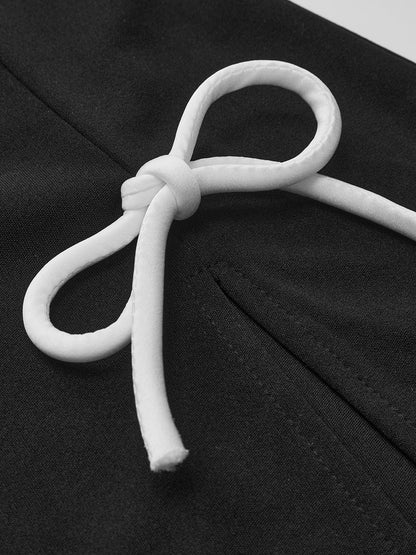 Fiyonklu Yan Yırtmaçlı Kısa Elbise