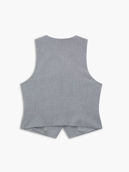 V Yakalı Dokuma Kumaş Günlük Şort Takımı