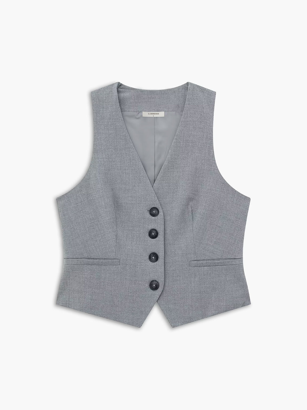 V Yakalı Dokuma Kumaş Günlük Şort Takımı