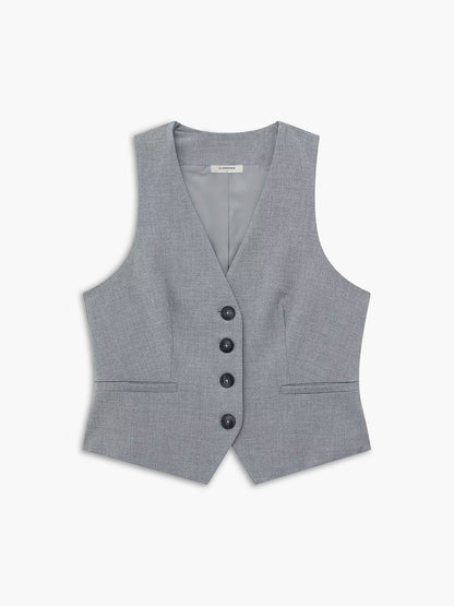 V Yakalı Dokuma Kumaş Günlük Şort Takımı