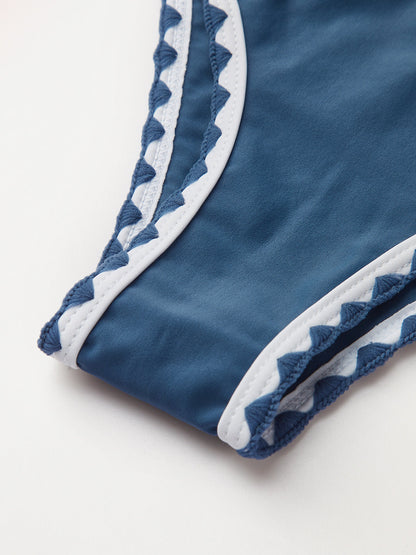 Kontrast Kesim Düğümlü Bikini Takımı