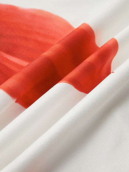 Çiçek Desenli Kolsuz Uzun Elbise