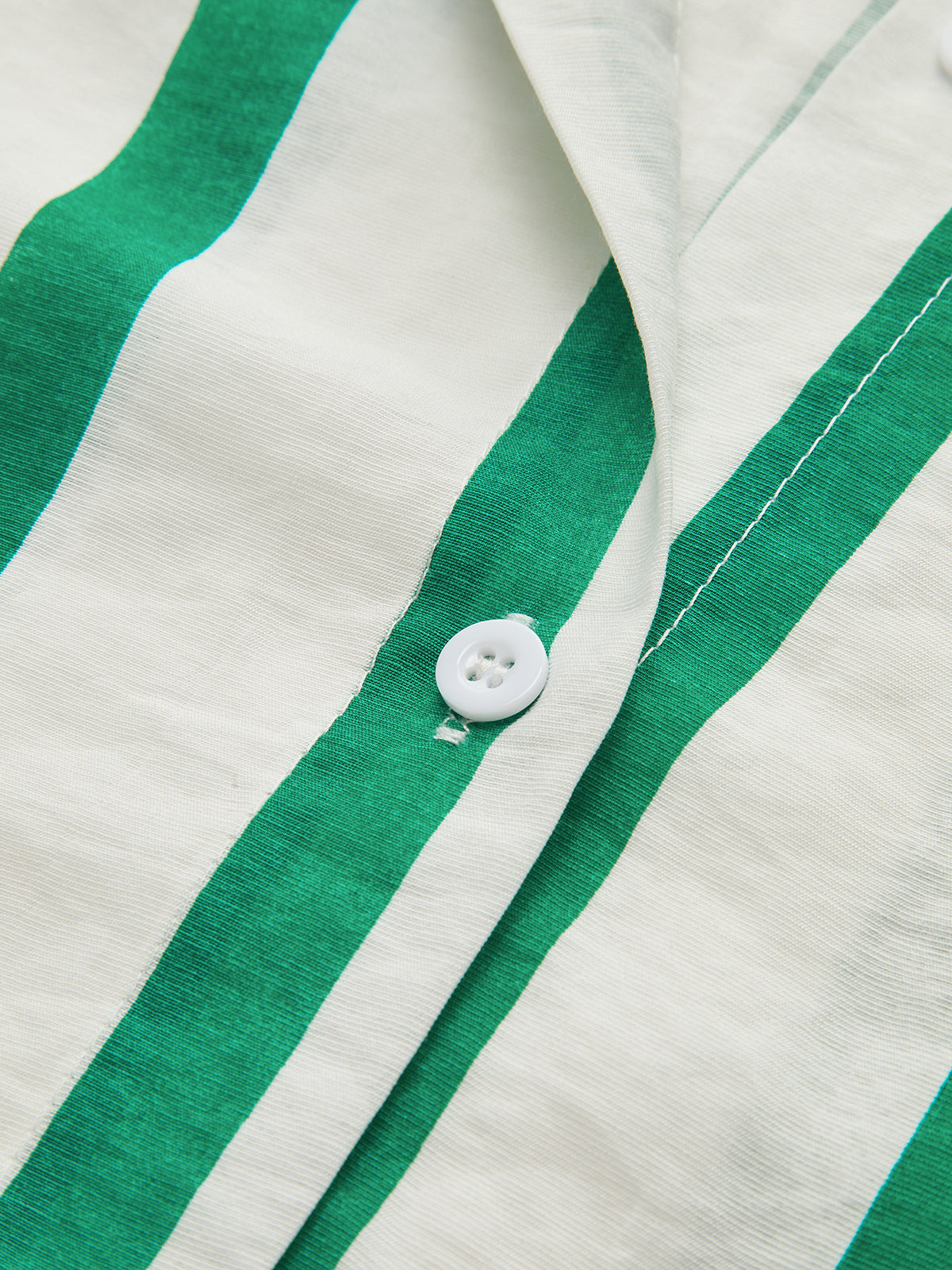 Büyük Boy Pamuklu ve Keten Çizgili Gömlek