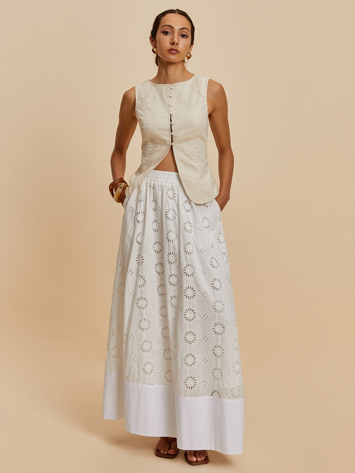 Pamuk ve Keten Günlük Yelek