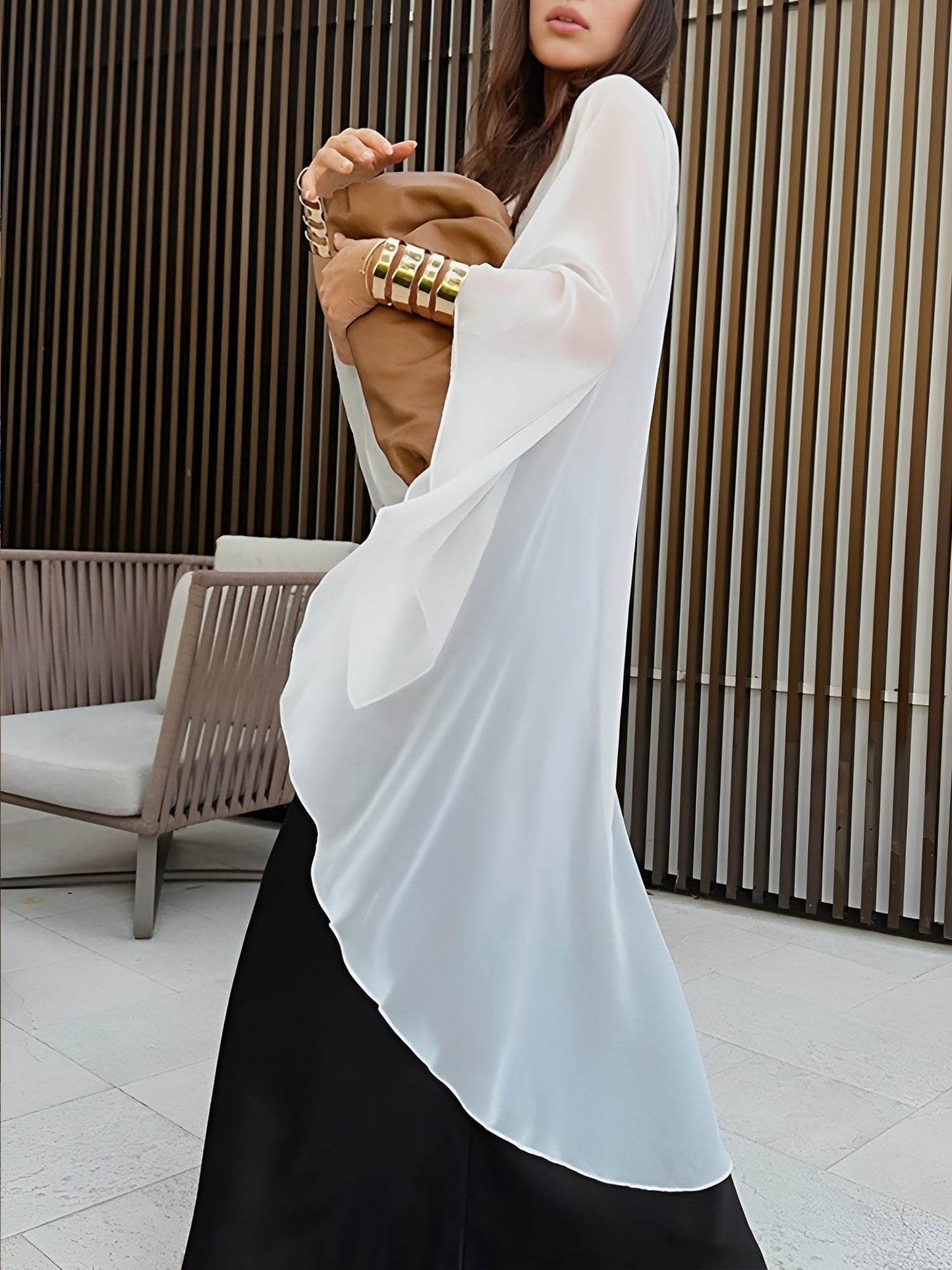 Shift Şifon Asimetrik Örtü