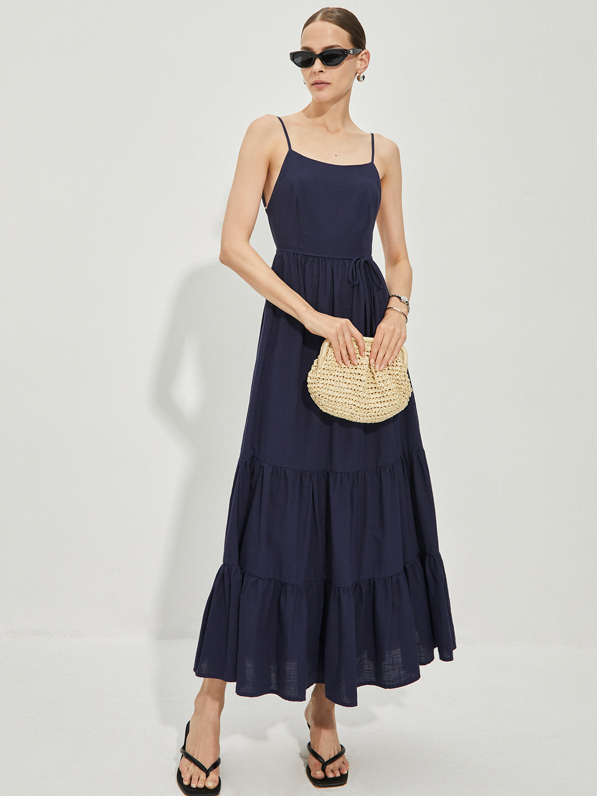 Pamuklu Sırtı Açık Atlet Elbise