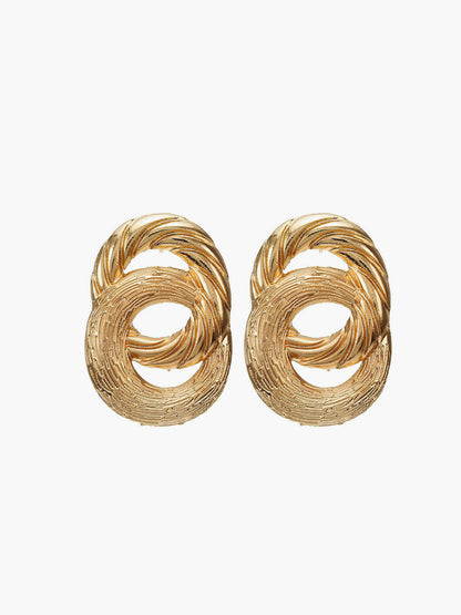 Vintage Haç Dairesel Damla Küpeler