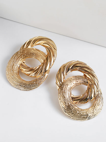 Vintage Haç Dairesel Damla Küpeler