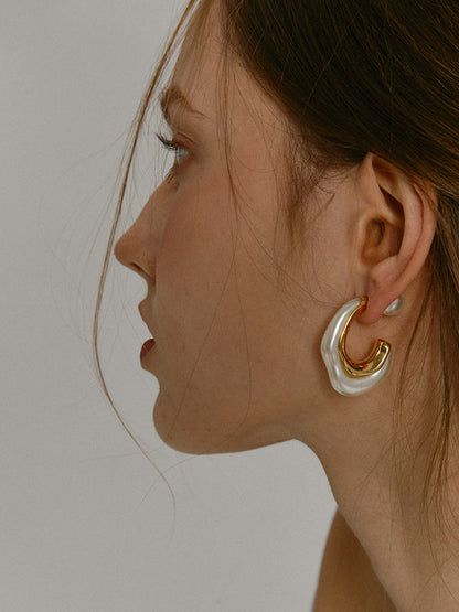 Gümüş İğne İnci Küpeler