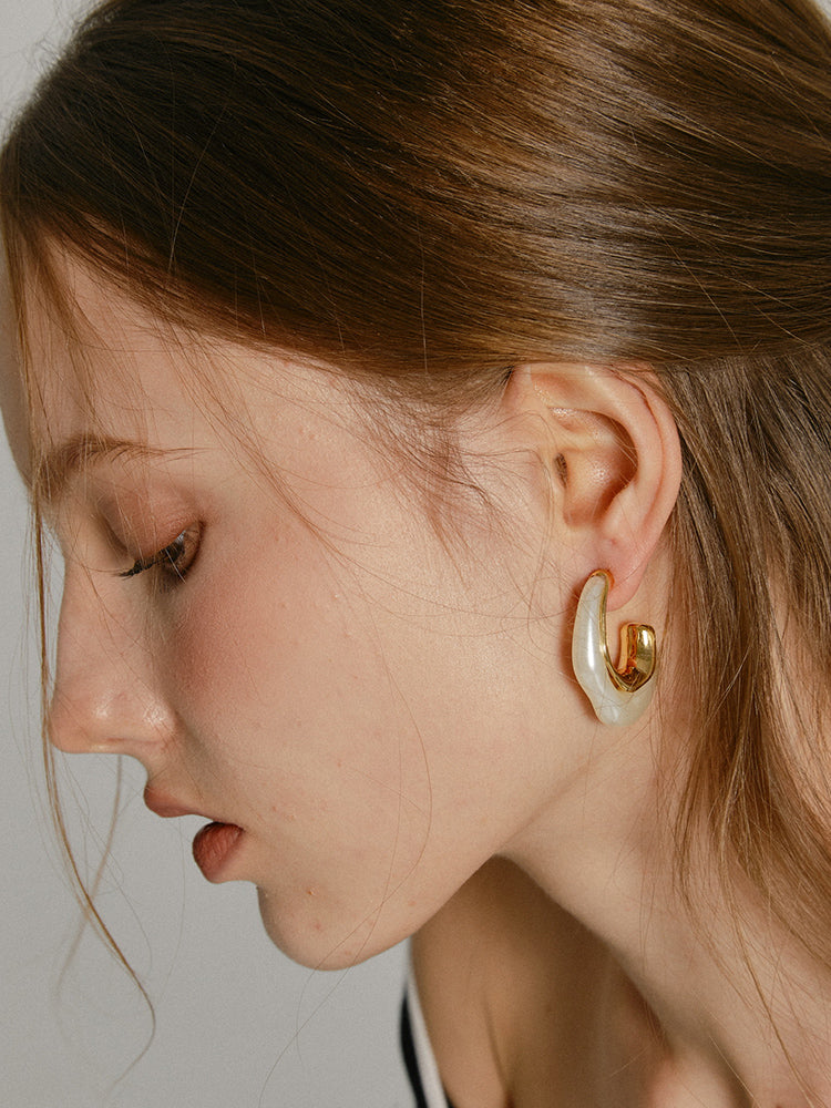 Gümüş İğne İnci Küpeler