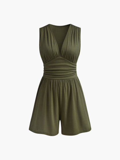 Kolsuz V Yakalı Ribanalı Tulum