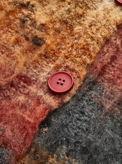 V Yaka Ombre Büyük Boy Hırka