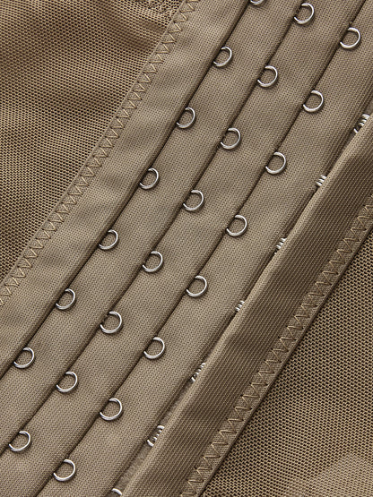 Metal Zincirli Yarı Şeffaf File Korse