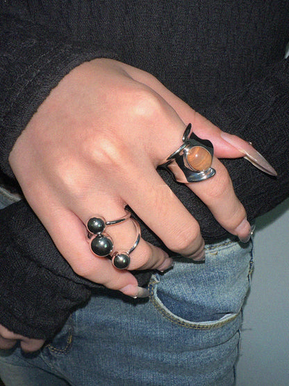 1 Adet Gümüş Top Açık Yüzük