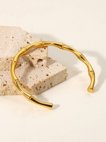 Altın Açık Bambu Bileklik