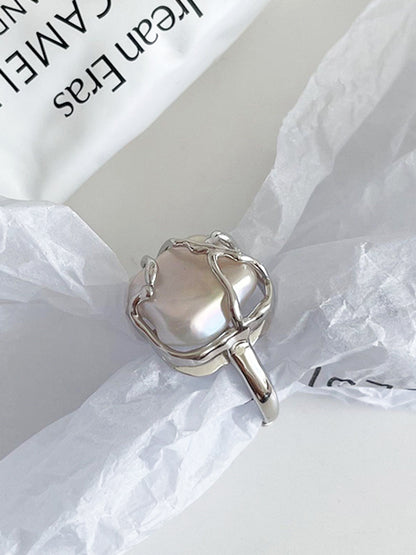 1 Parça Minimalist Dolunay İnci Yüzük