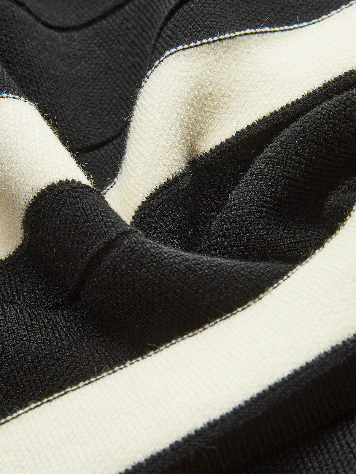 Renk Bloklu Örme Midi Etek