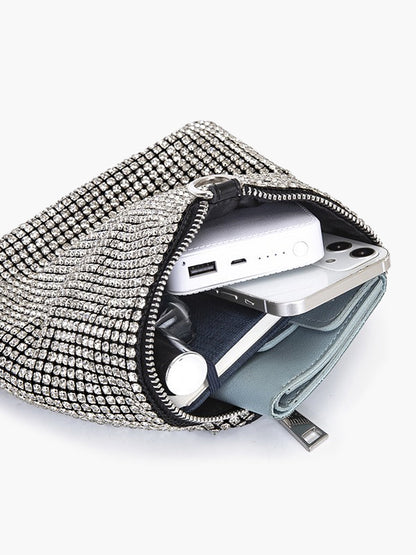 Yapay Elmas Üçgen Mini Çanta