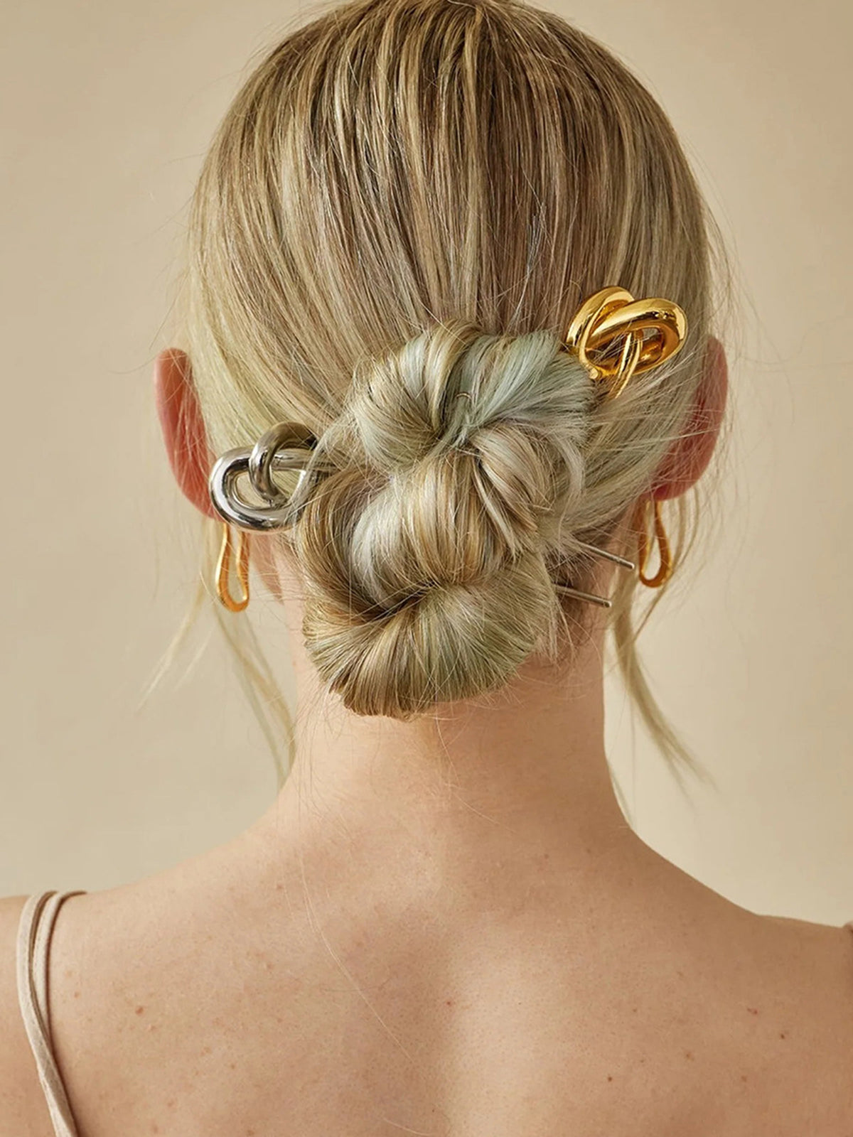 Paslanmaz Düğümlü Saç Tokası