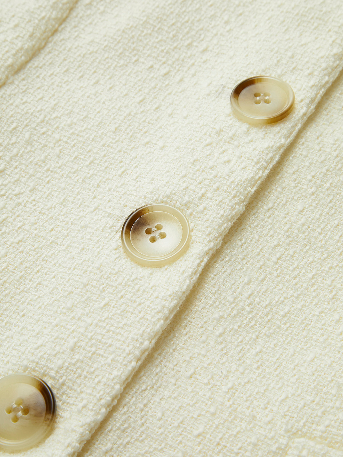 Kare Yakalı Tweed Yelek