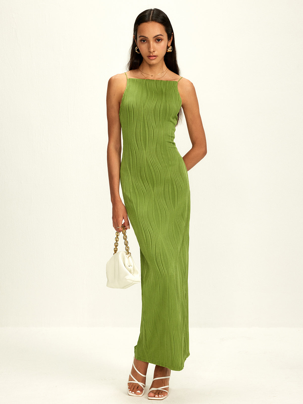 Ribbed Split Bodycon Atlet Elbise