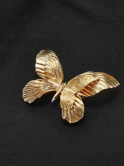 Asimetrik Metal Kelebek Tek Omuzlu Üst