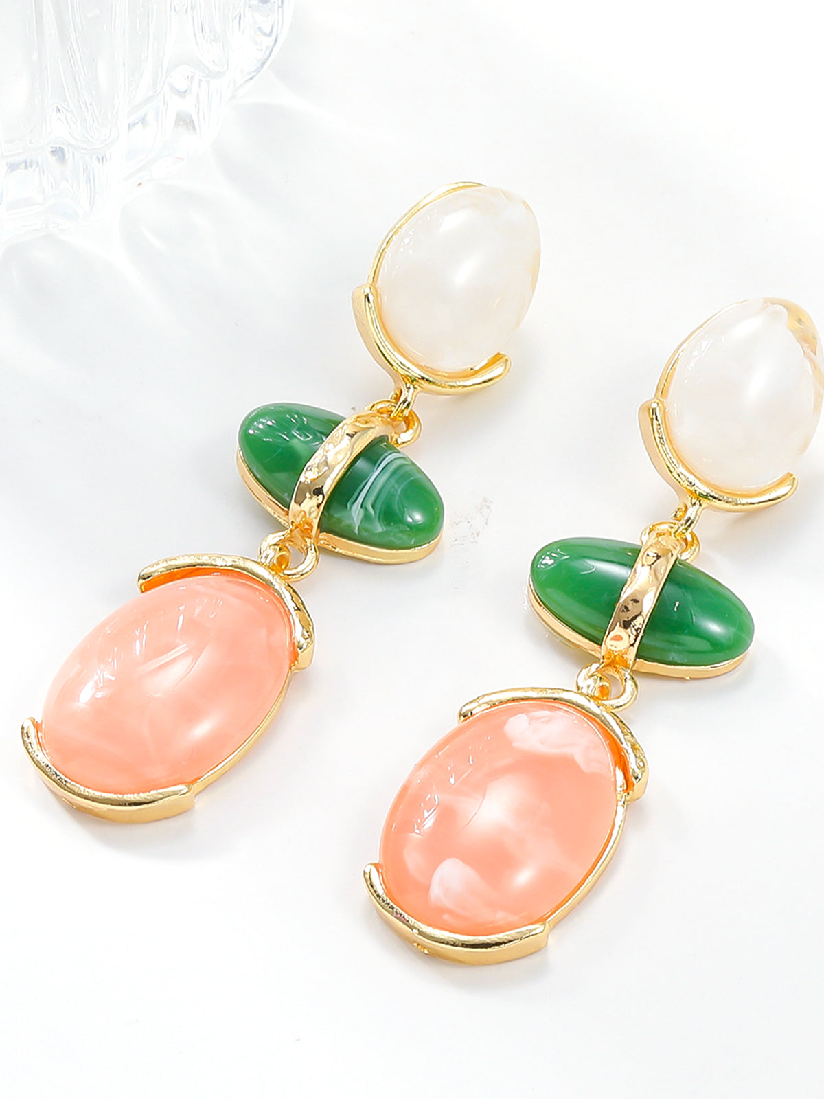 Renkli Yapay Elmas Kolye Küpeler