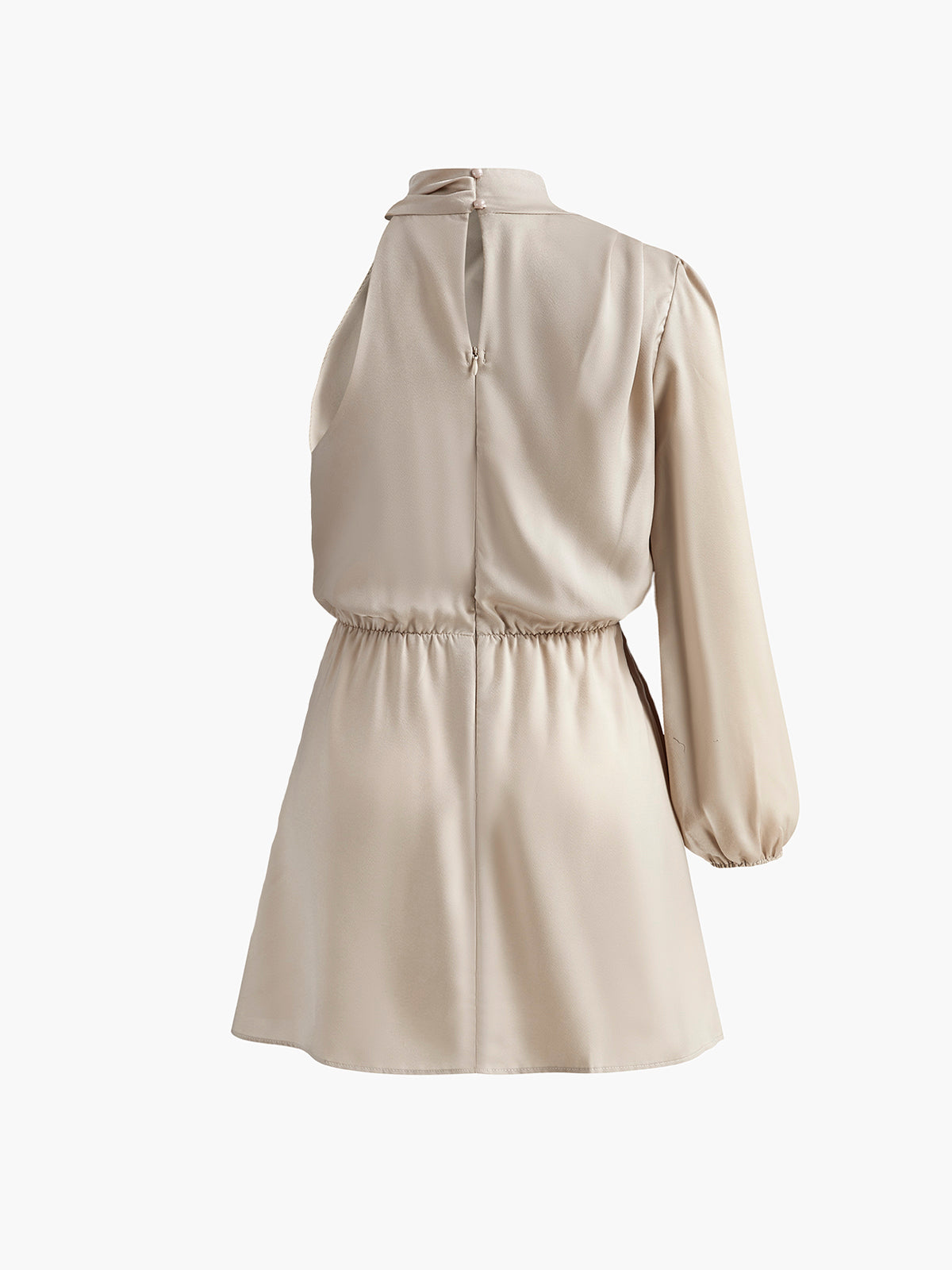 Tek Kollu Pileli Drapeli Elbise