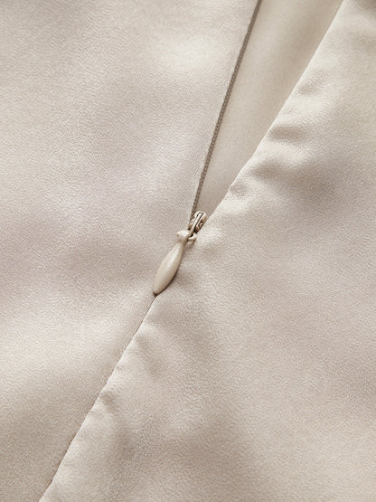 Tek Kollu Pileli Drapeli Elbise