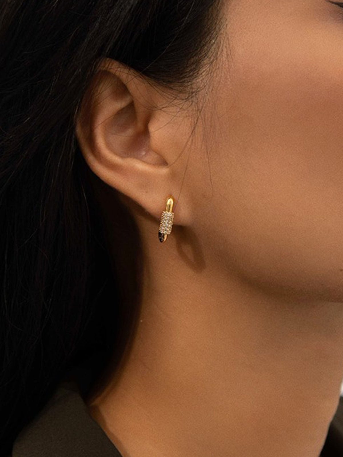 Kare Tombul Pırlanta Küpeler