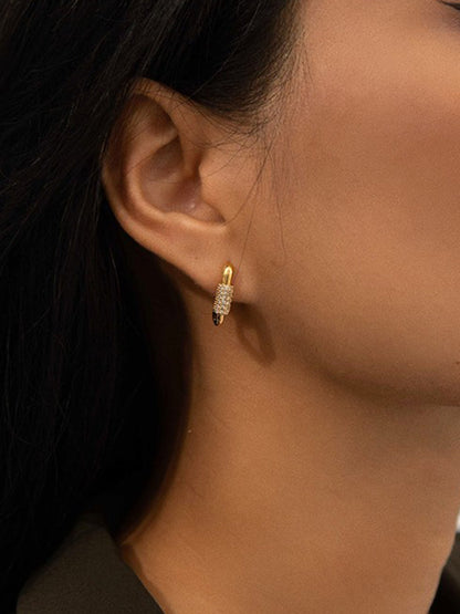 Kare Tombul Pırlanta Küpeler