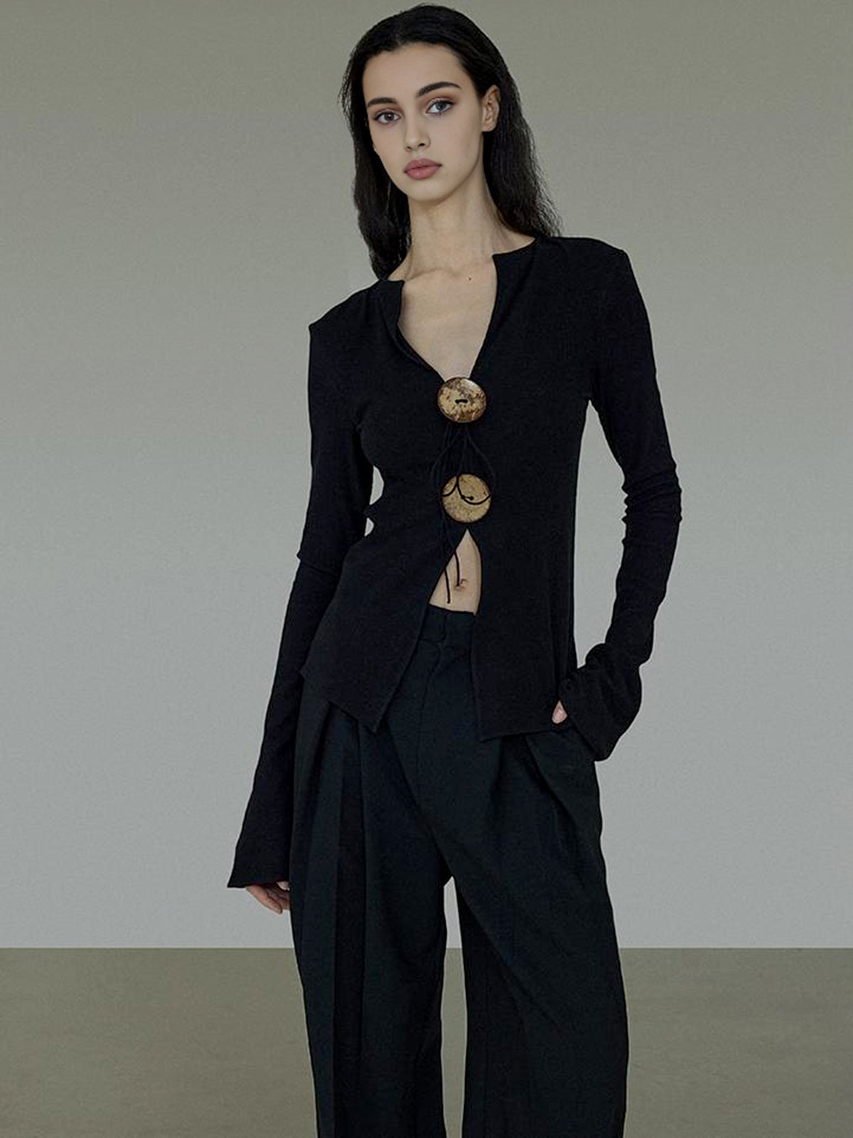 Bohem Bölünmüş Örgü Tişört