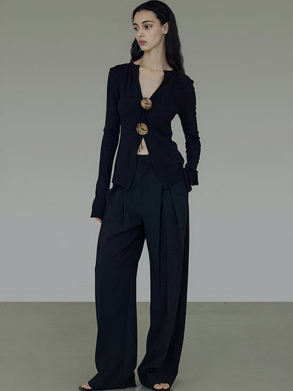 Bohem Bölünmüş Örgü Tişört