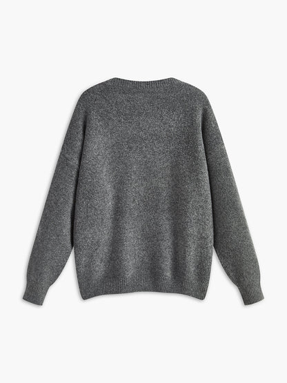 Pamuk Karışımlı Kiraz Baskılı Kazak