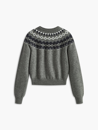 Bohem Düğmeli Örgü Hırka