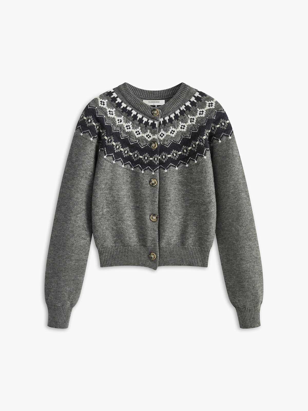 Bohem Düğmeli Örgü Hırka