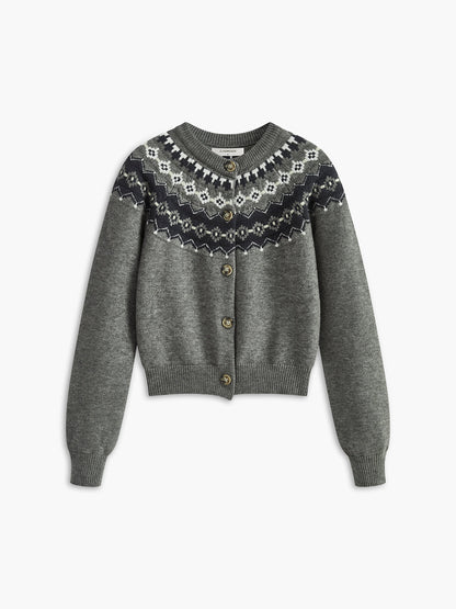 Bohem Düğmeli Örgü Hırka