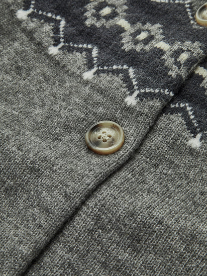 Bohem Düğmeli Örgü Hırka