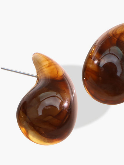 Retro Virgül Damla Küpeler