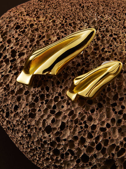 Asimetrik Kağıt Uçak Pileli Küpeler