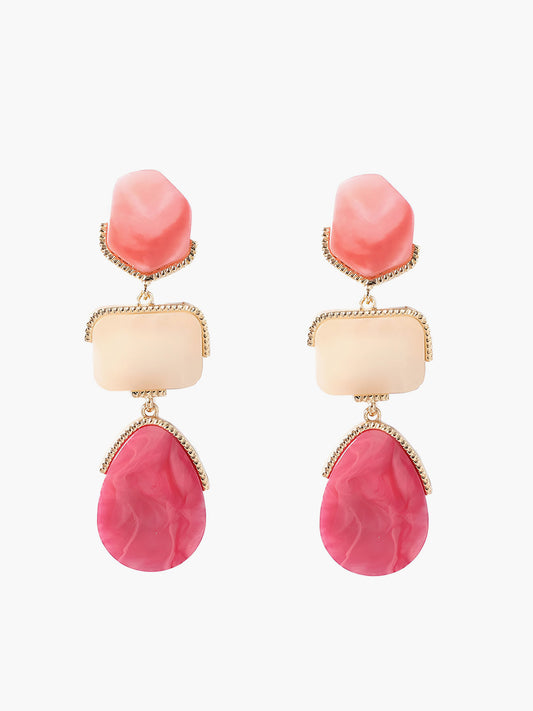 Bohem Geometrik Damla Küpeler